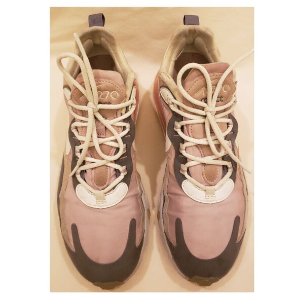Nike Air Max 270 React Women's Sneakers Size- 8.5 White/Pink - Picture 7 of 10